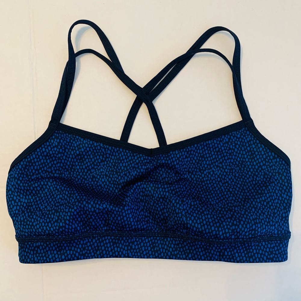Z BY ZELLA Strappy Sports Bra Blue and Black Size Small
